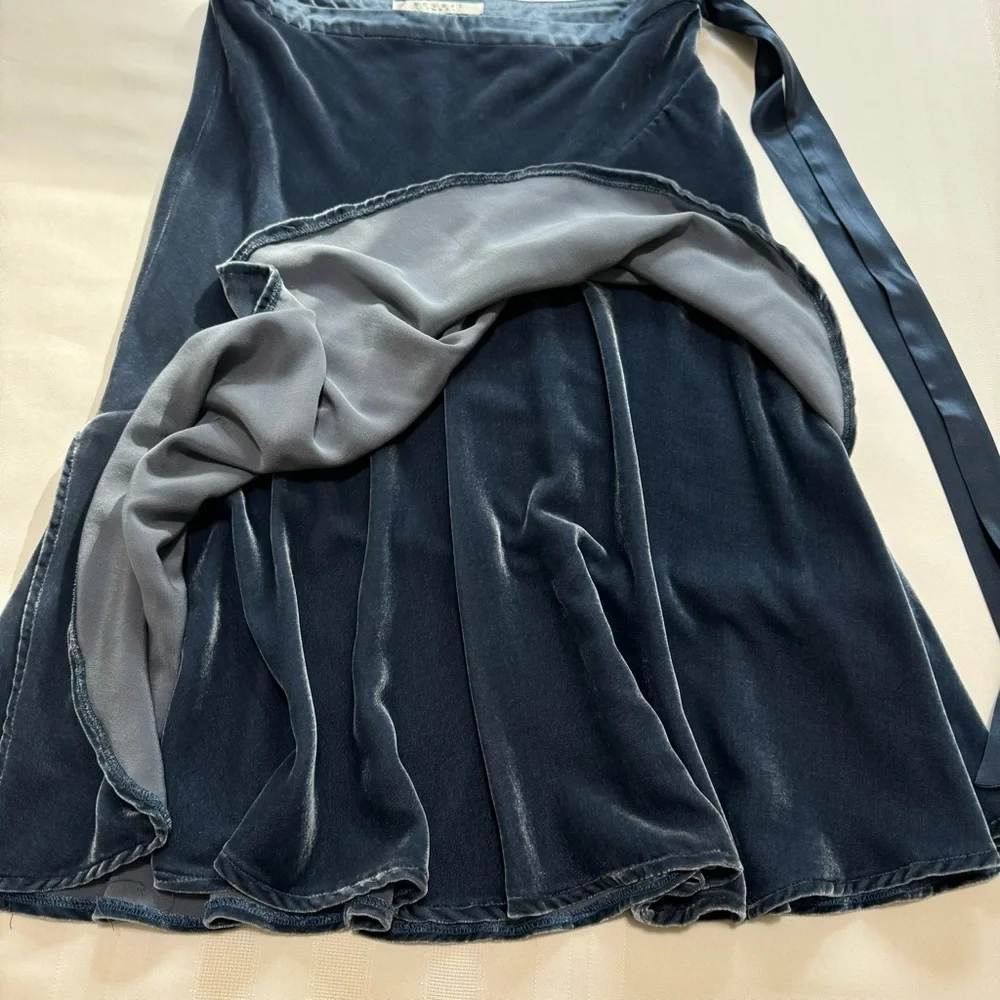 Vintage Nougat London Silk Blend Velvet Asym Ruffle Skirt Whimsigoth S - Picture 10 of 17